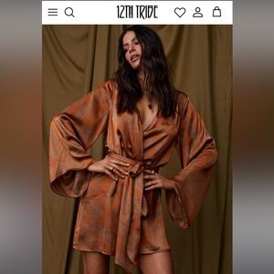 12th Tribe Gold Standard Rust Kimono Dress